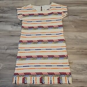 Uncle Frank XS Multicolor Dress Geometric Stitching Hippie‎ Shift Colorful USA